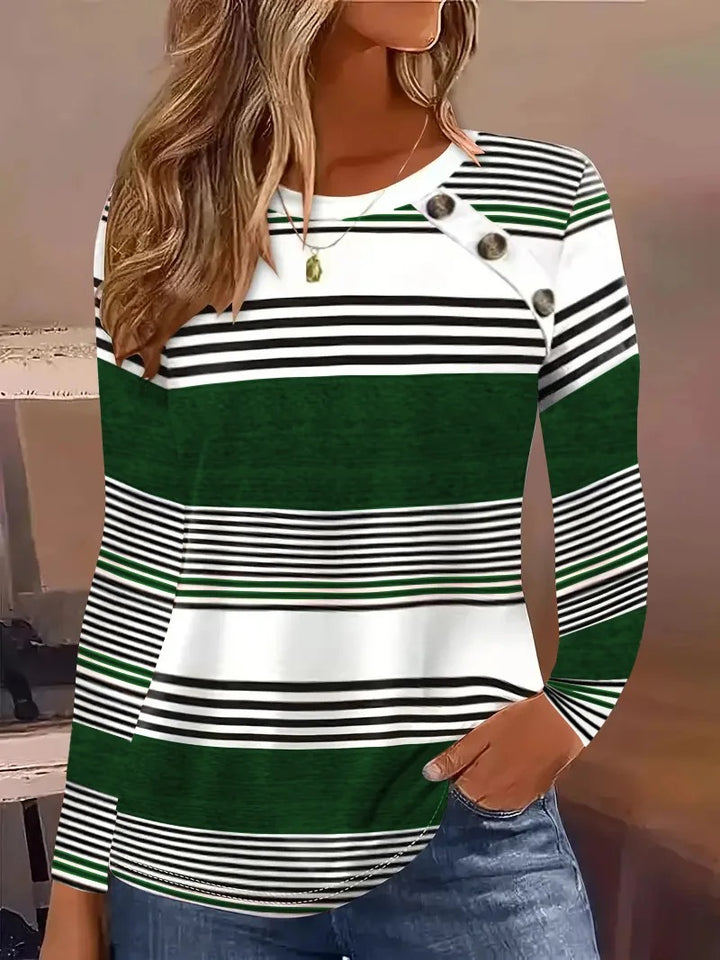 Lucie - Round Neck Long Sleeve Shirt