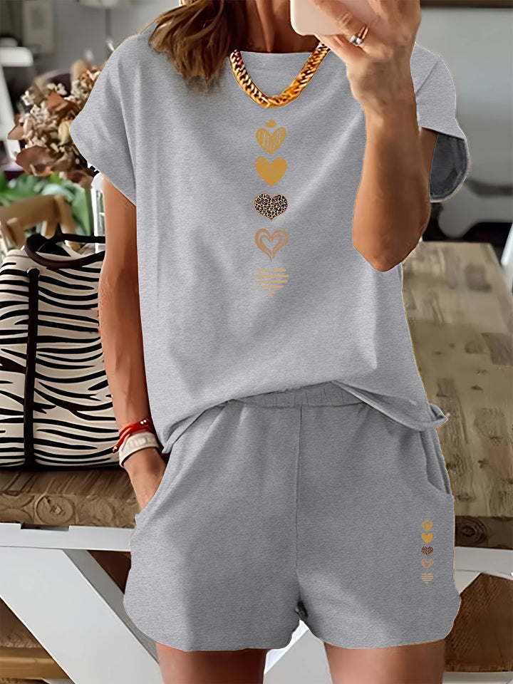 Lyra - Casual Two Piece Set With Graphic Print