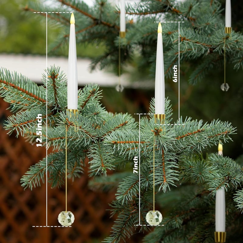 TreeLume - Christmas Tree Led Candles With Crystal Ball Hook