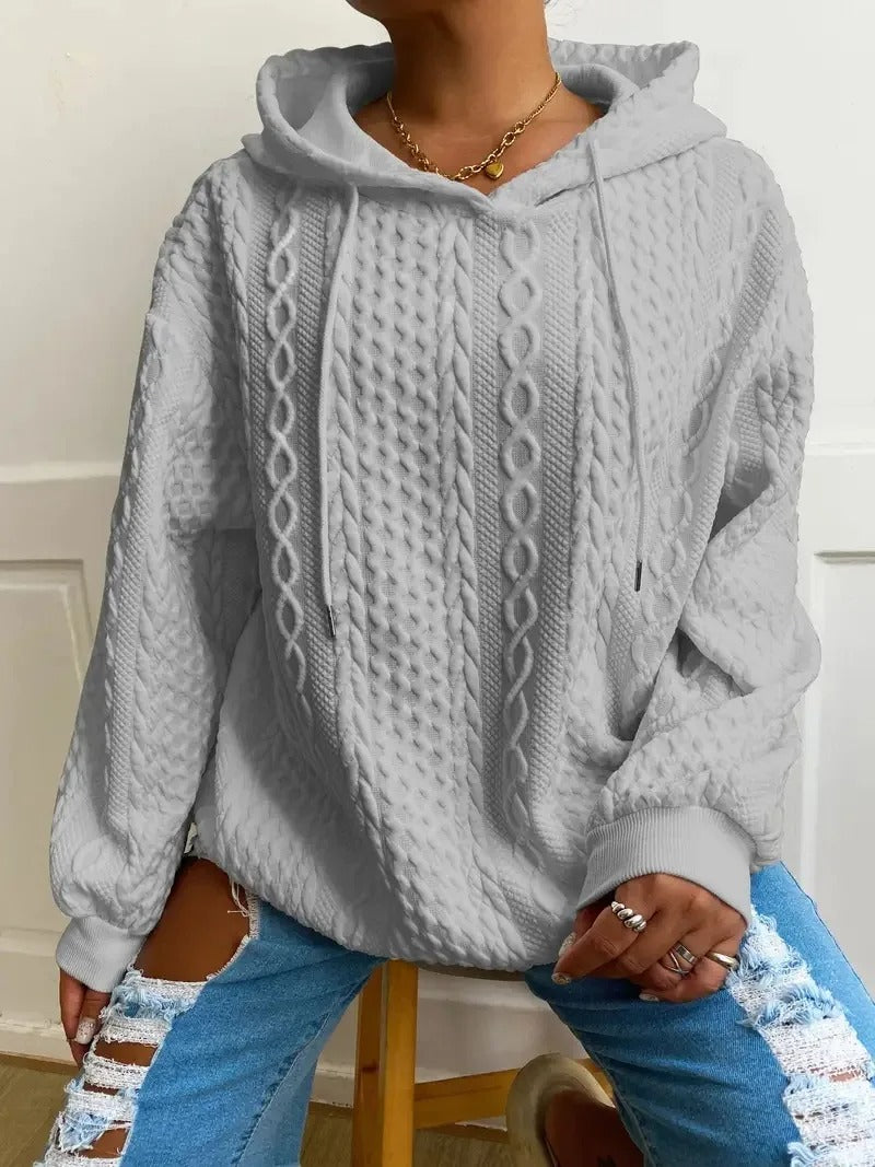 Lorna - Long Sleeve Twist Pocket Fashion Top Sweatshirt