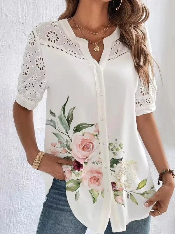 Zoila - Elegant Short Sleeve Shirt