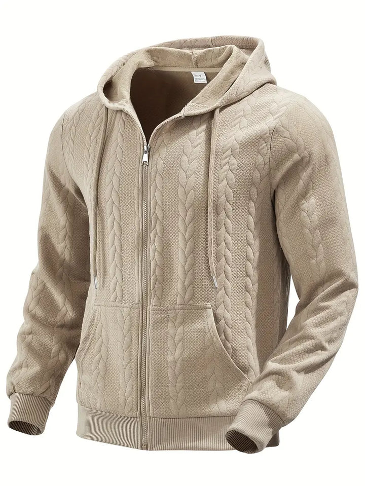 Philipp - Casual Zip Up Hoodie With Long Sleeve