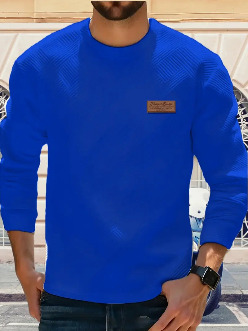 Malinga - Casual Geometric Pattern Sweatshirt With Long Sleeve