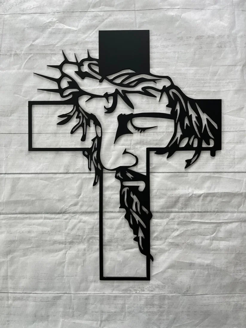 ChristCraft - Jesus Cross Metal Sign Christ Wall Decor
