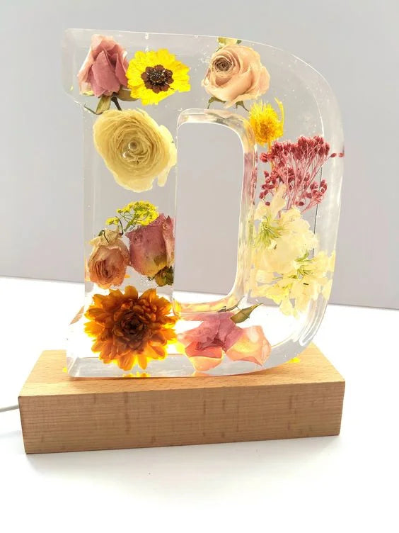 PetalLume - Handmade Flower Resin Night Light