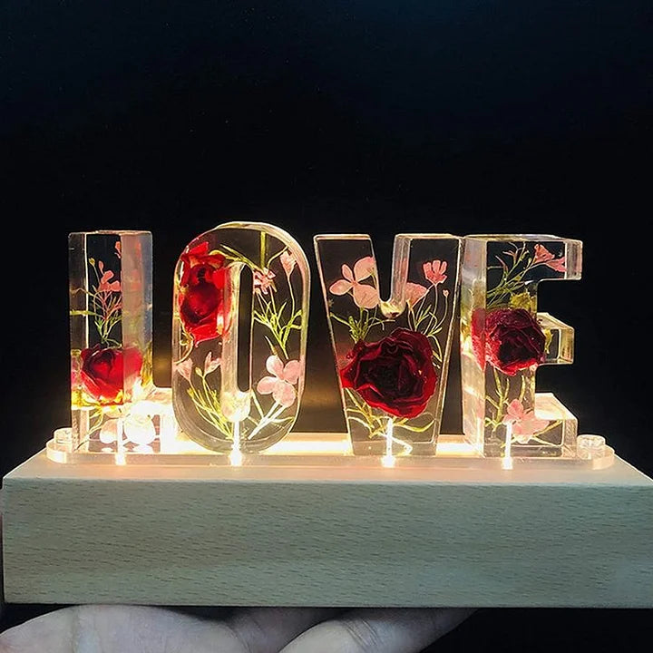 PetalLume - Handmade Flower Resin Night Light