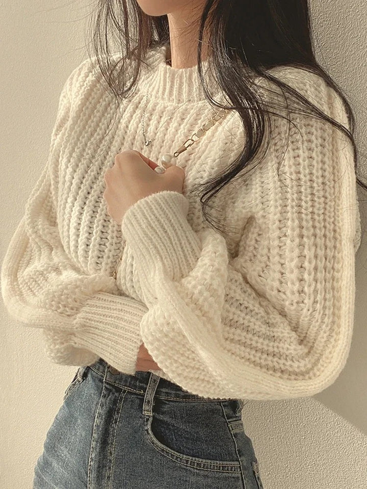 Kalina - Loose Vintage Long Sleeve Knitted Tops