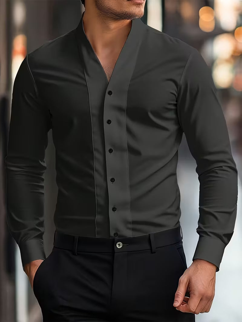 Abnar - Button-Up Long Sleeve Shirt