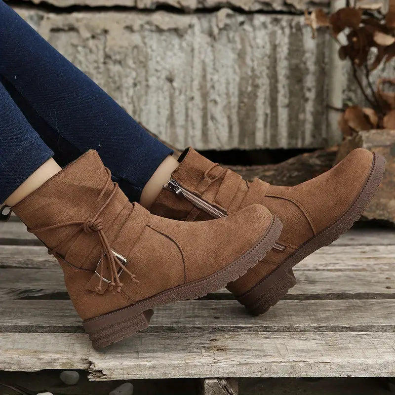 Spna - Zippered Ankle Boots