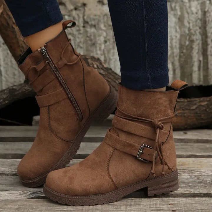 Spna - Zippered Ankle Boots