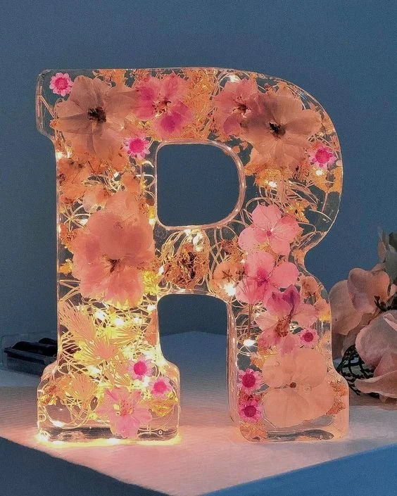 PetalLume - Handmade Flower Resin Night Light