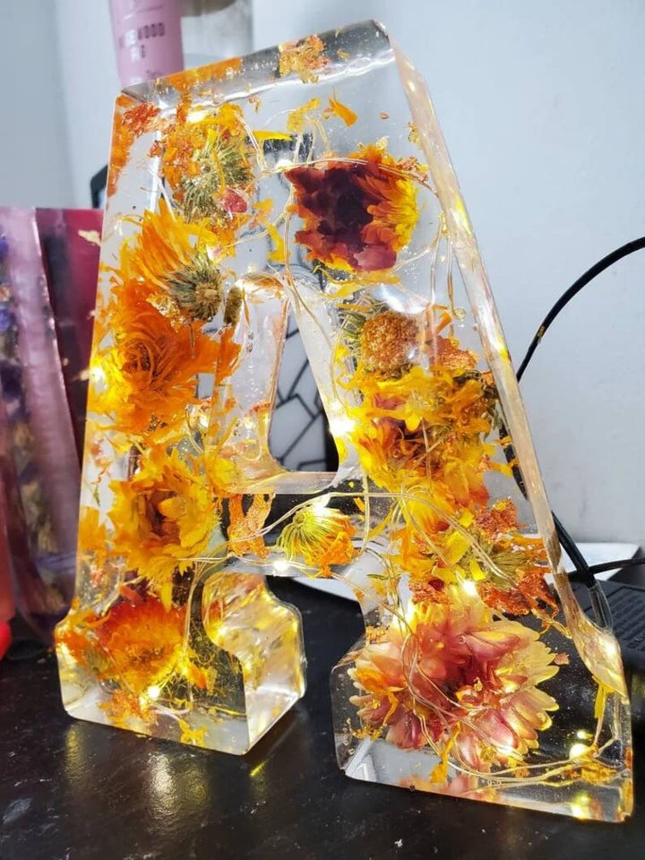 PetalLume - Handmade Flower Resin Night Light