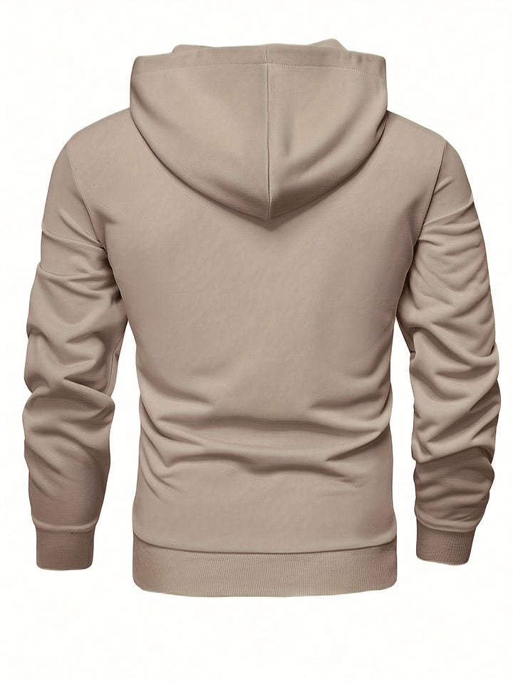 Klod - Casual Long Sleeve Hoodie With Button