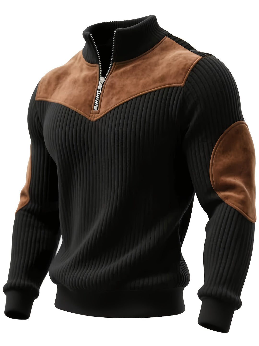 kortez - Casual Knitted Half Zip Sweater