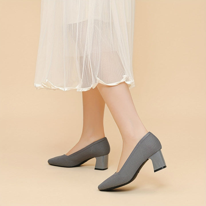 Joleen - Stylish Chunky Heel Pumps