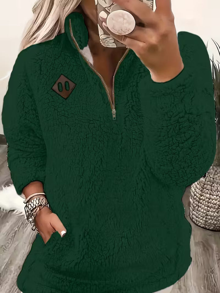 Humera - Elegant Long Sleeve Zip Up Jacket