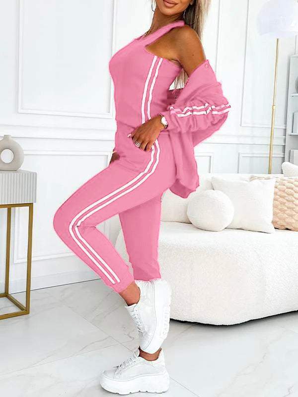 Kendra - Round Neck Jacket and Pant 3 Piece Set