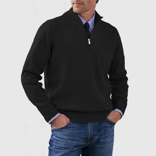 Ben - Fashionable Warm Sweater With Half Zipper