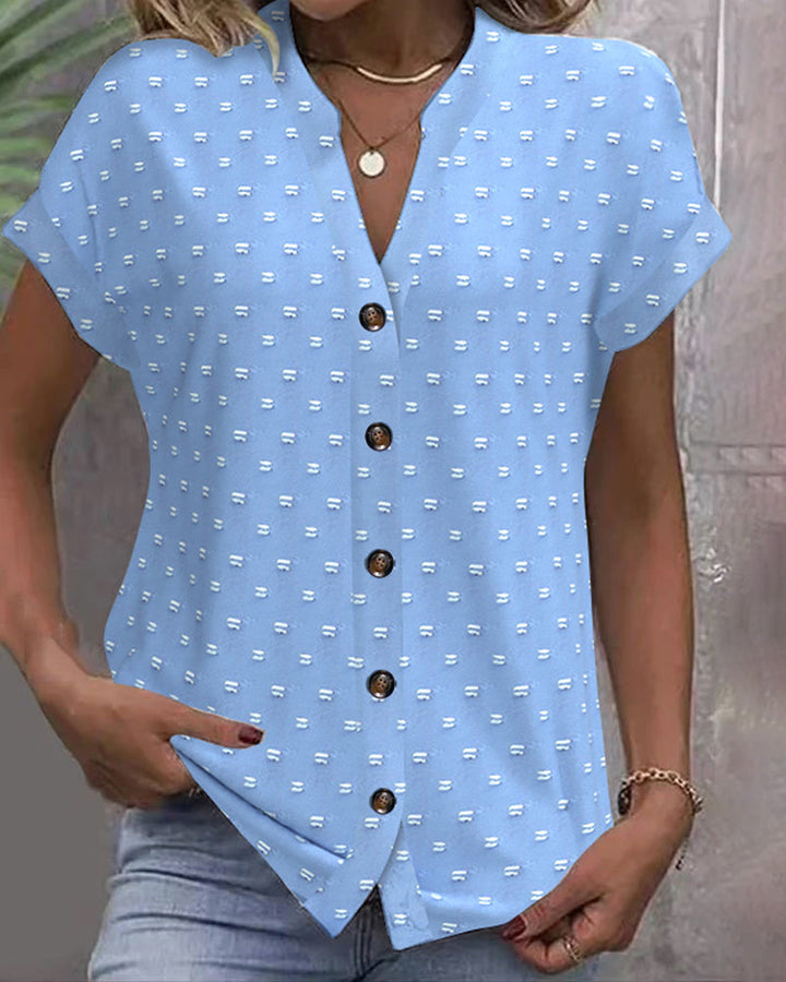 Nariya - Button Down V-Neck Shirt