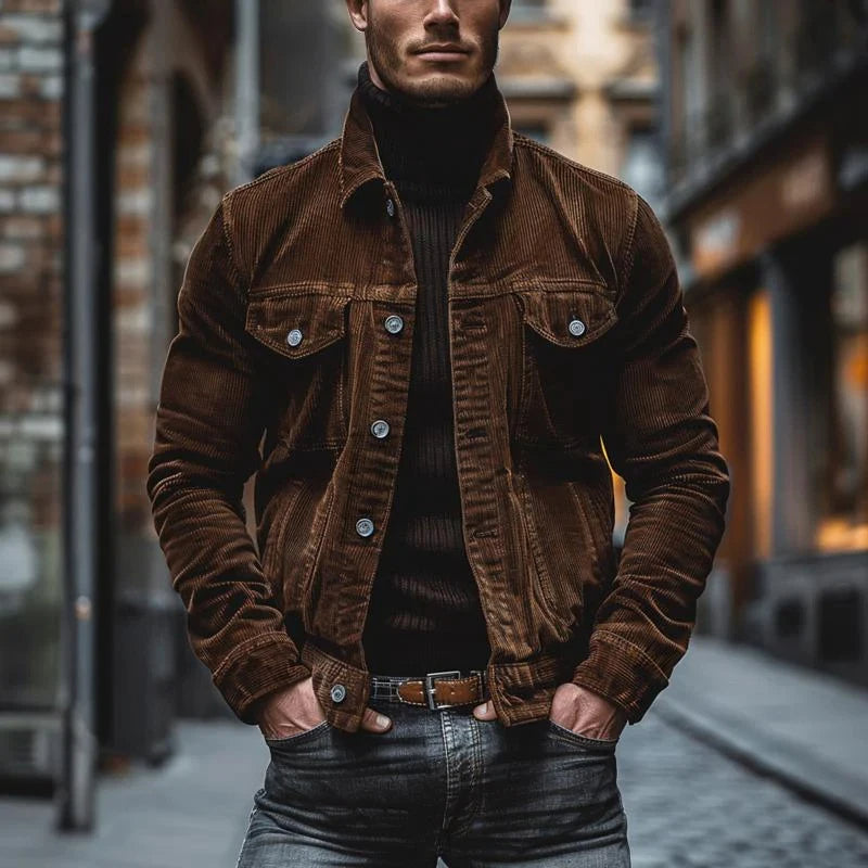 Najib - Button up Ribbed Jacket
