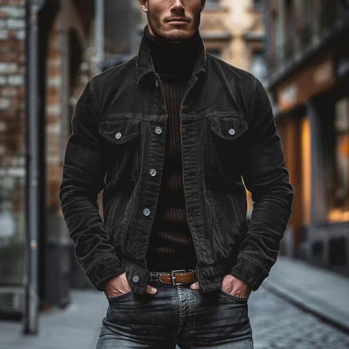 Najib - Button up Ribbed Jacket
