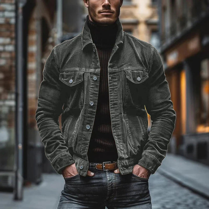 Najib - Button up Ribbed Jacket