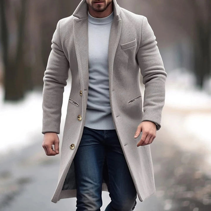 Axell – Warm Single-Breasted Long Coat