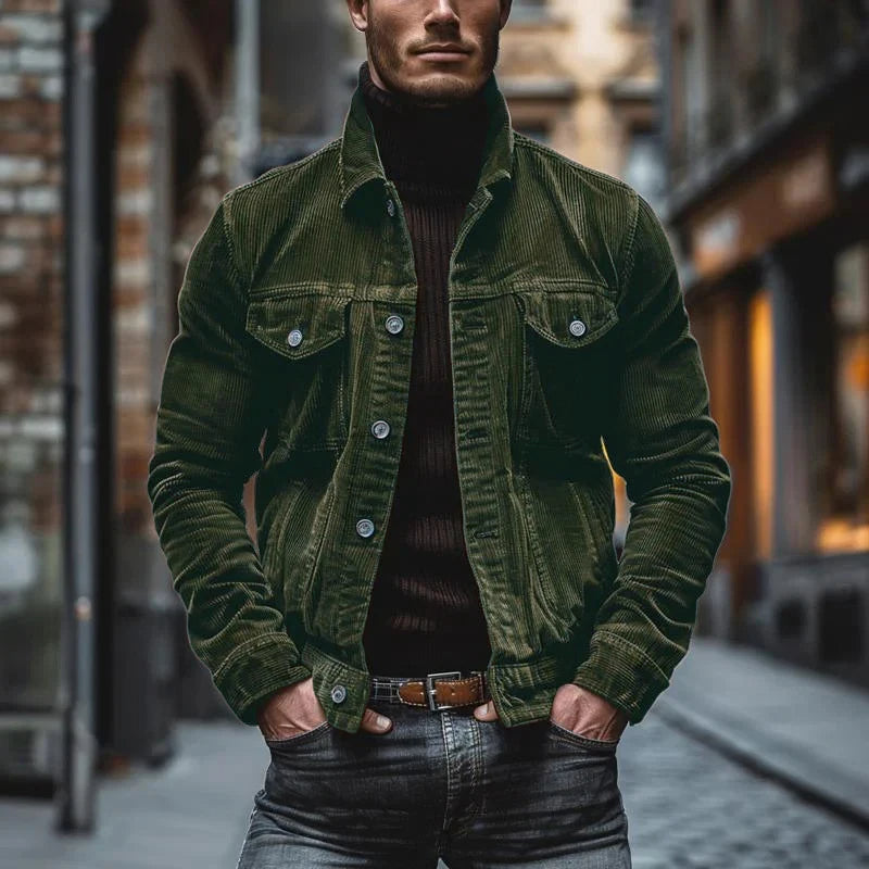 Najib - Button up Ribbed Jacket