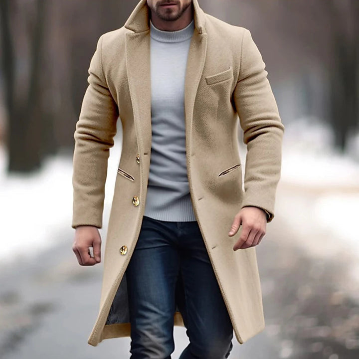 Axell – Warm Single-Breasted Long Coat