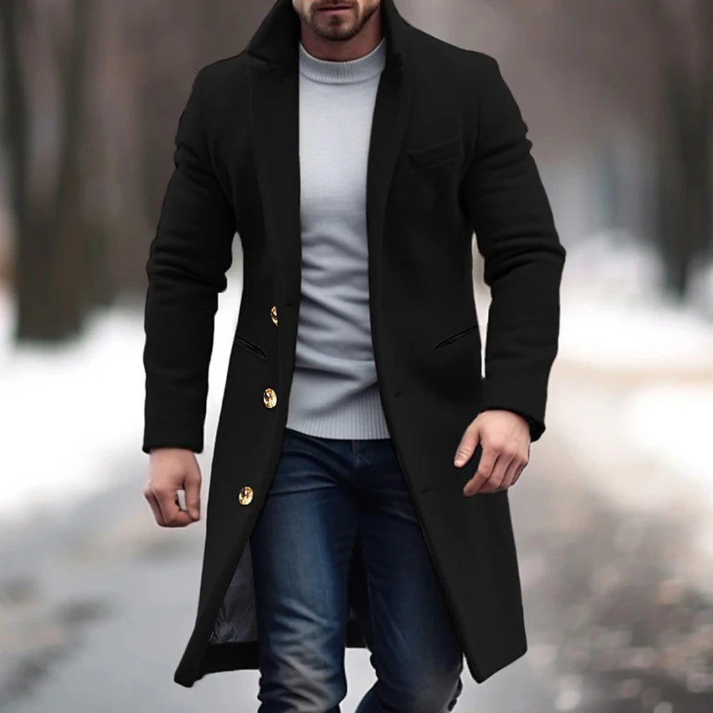 Axell – Warm Single-Breasted Long Coat