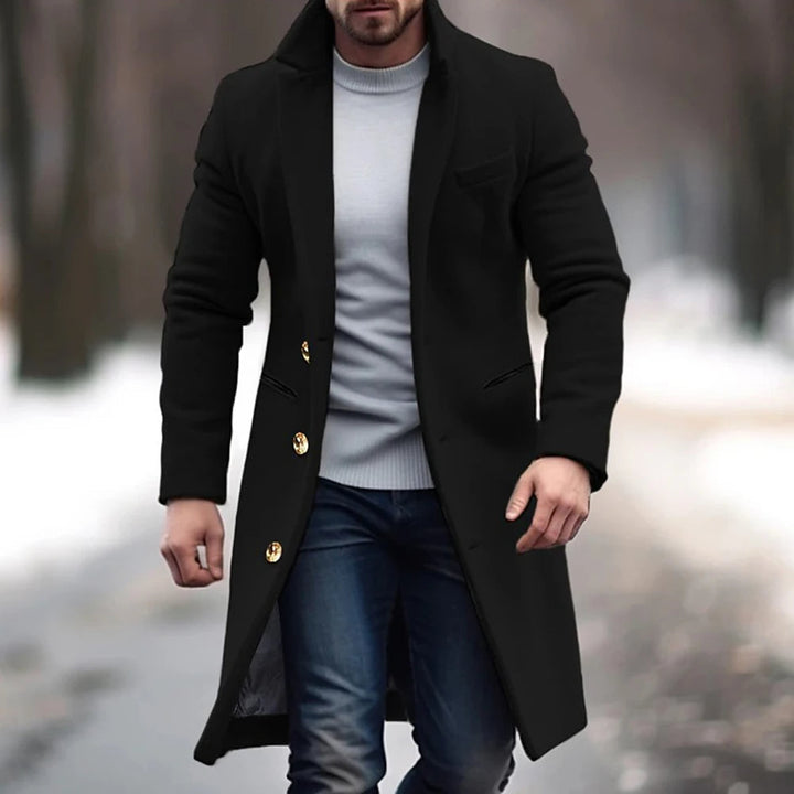 Axell – Warm Single-Breasted Long Coat