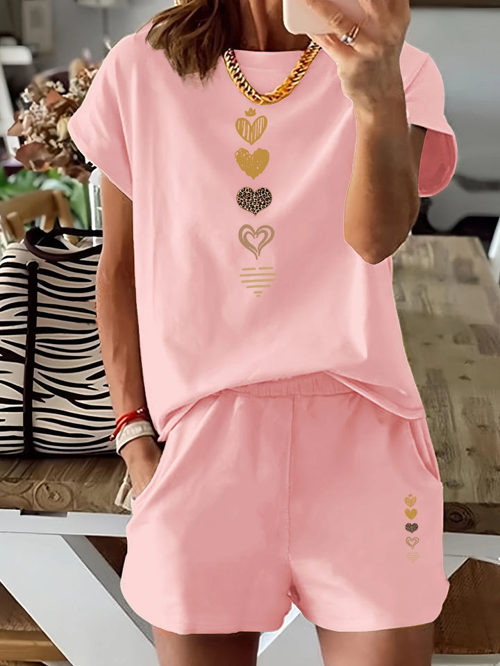 Lyra - Casual Two Piece Set With Graphic Print