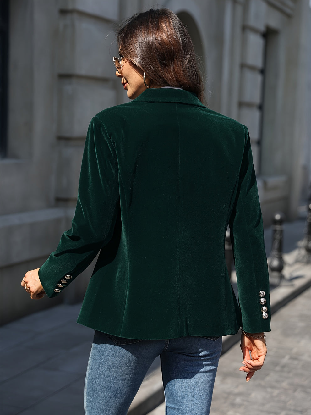Desiree - Retro Elegant Single Button Blazer