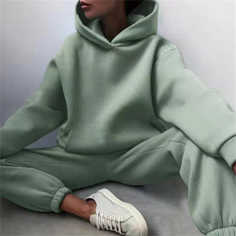 Yoselin - Oversized Warm Hoodie 2 Piece Set