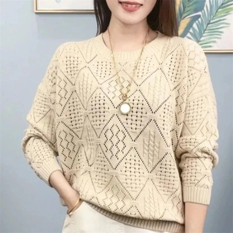 Monica - Loose Knitting Hollowing Sweater