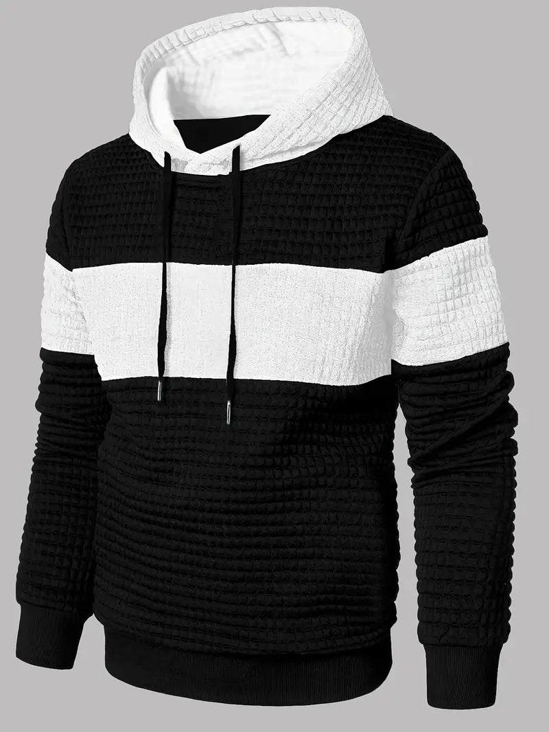 Arvid - Color Block Textured Hoodie
