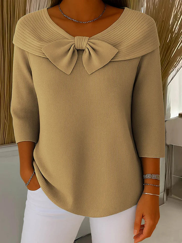 Mylie - Knitted Sweater With A Round Neckline