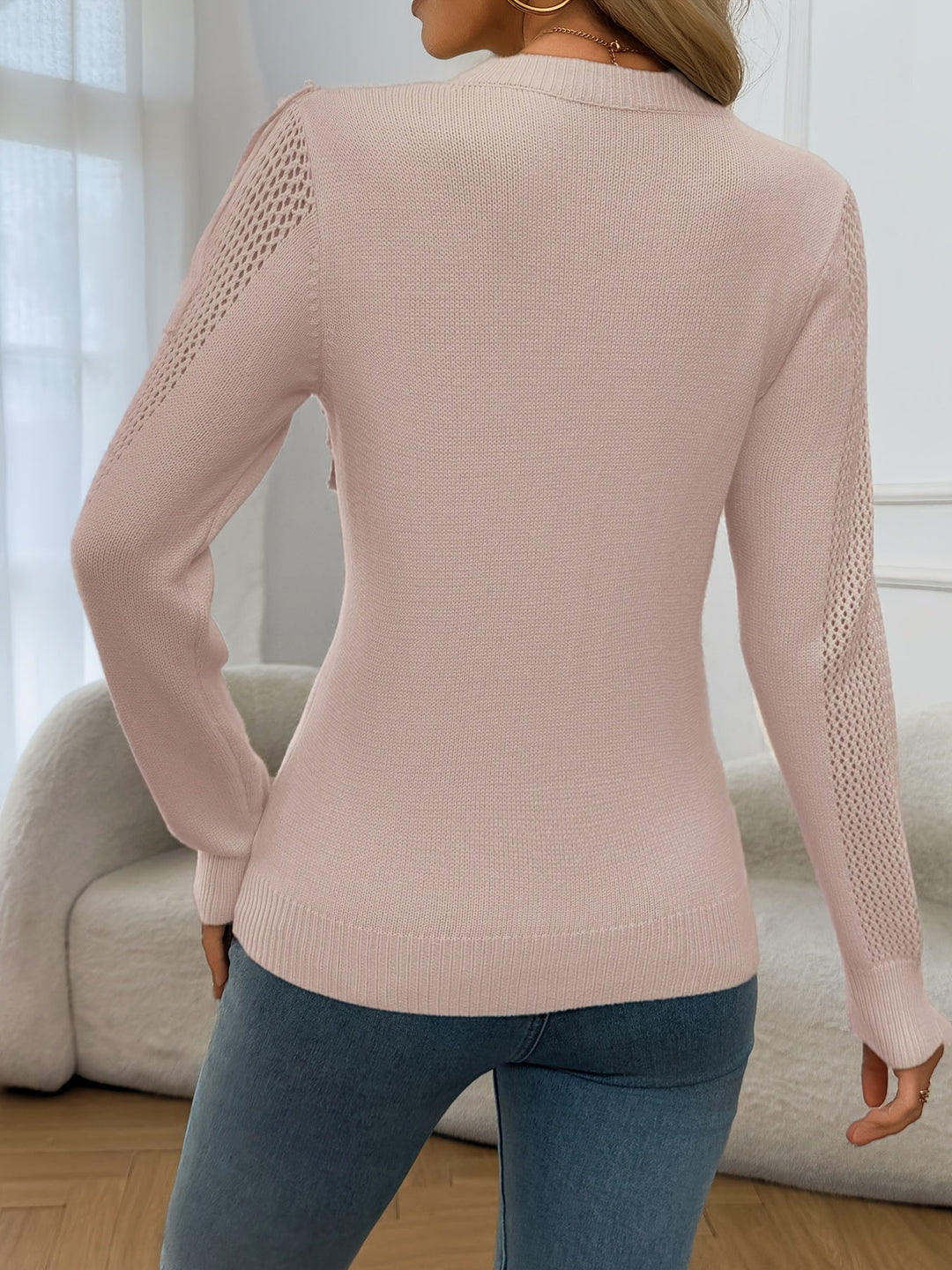 Thindra - Fringed Sweater With Long Sleeve