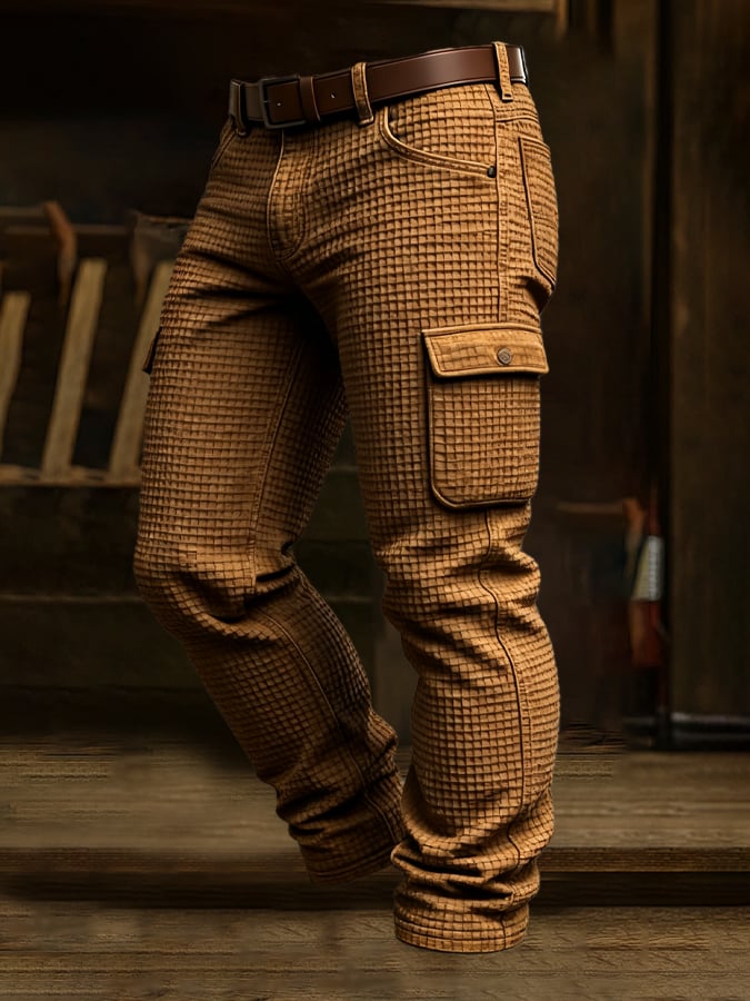 Conway - Vintage Outdoor Distressed Adventure Waffle Multi-Pocket Pant