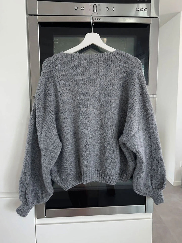 Mya - Fall Tie Front Knitted Cardigan
