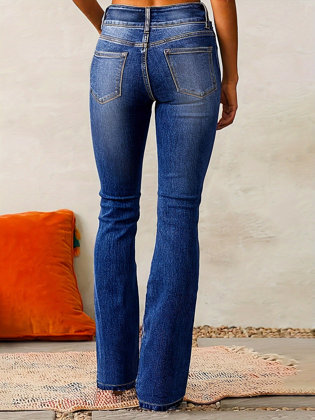 Nirvana - Denim Front Button Flared Pants