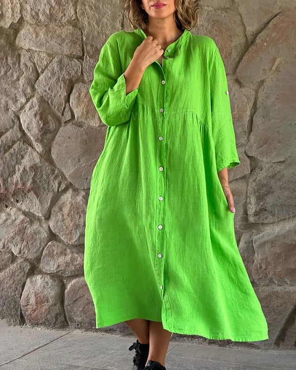 Nikita - Cotton And Linen Loose Shirt Dress