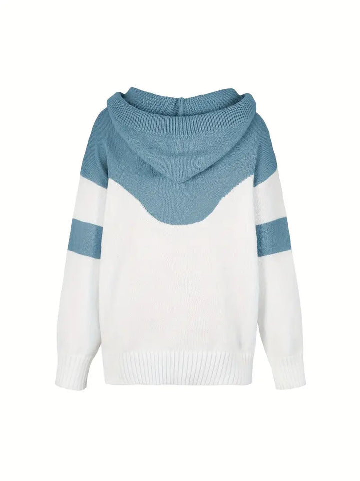 Letitia - Color Block Drawstring Hoodie