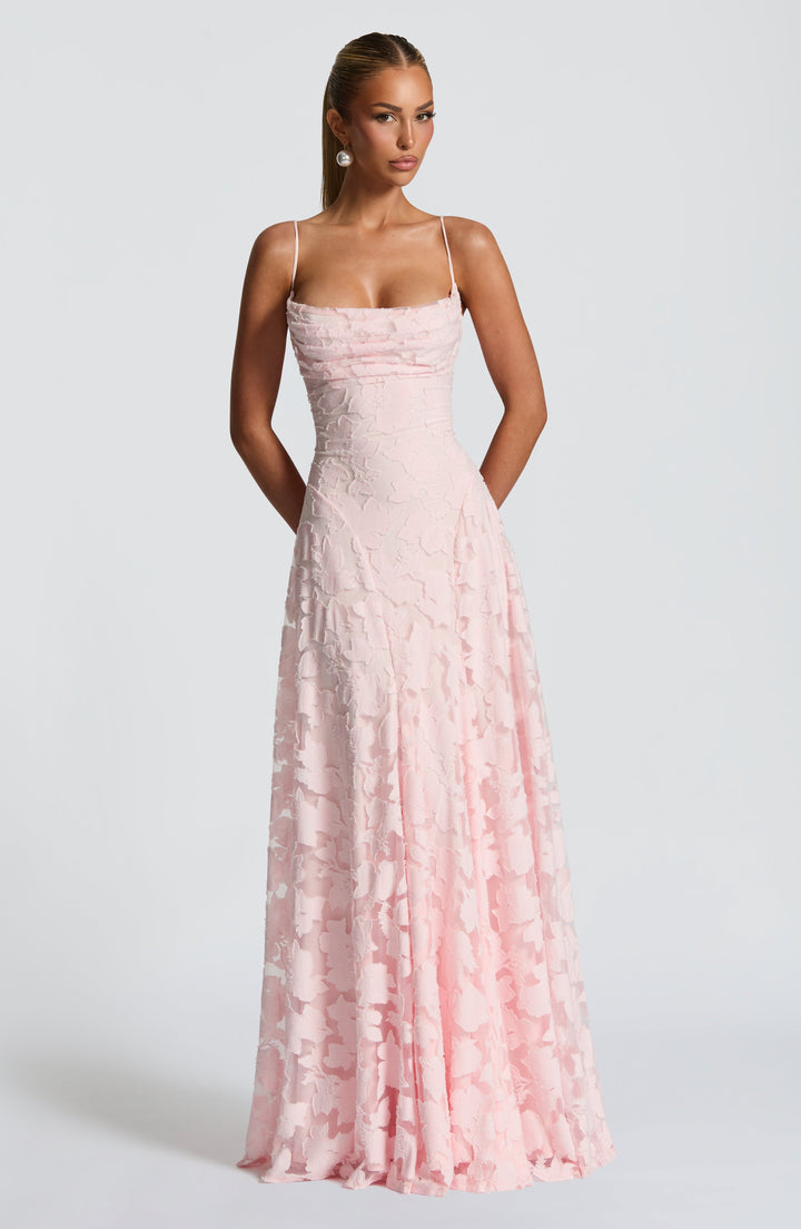 Alona - Elegant Lace Corset Maxi Dress