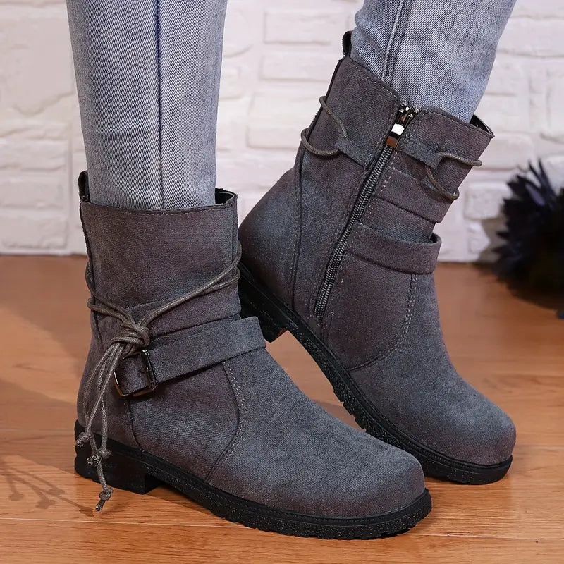 Spna - Zippered Ankle Boots