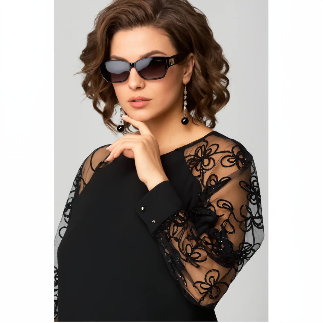 Irina - Dress With Lace Sleeves
