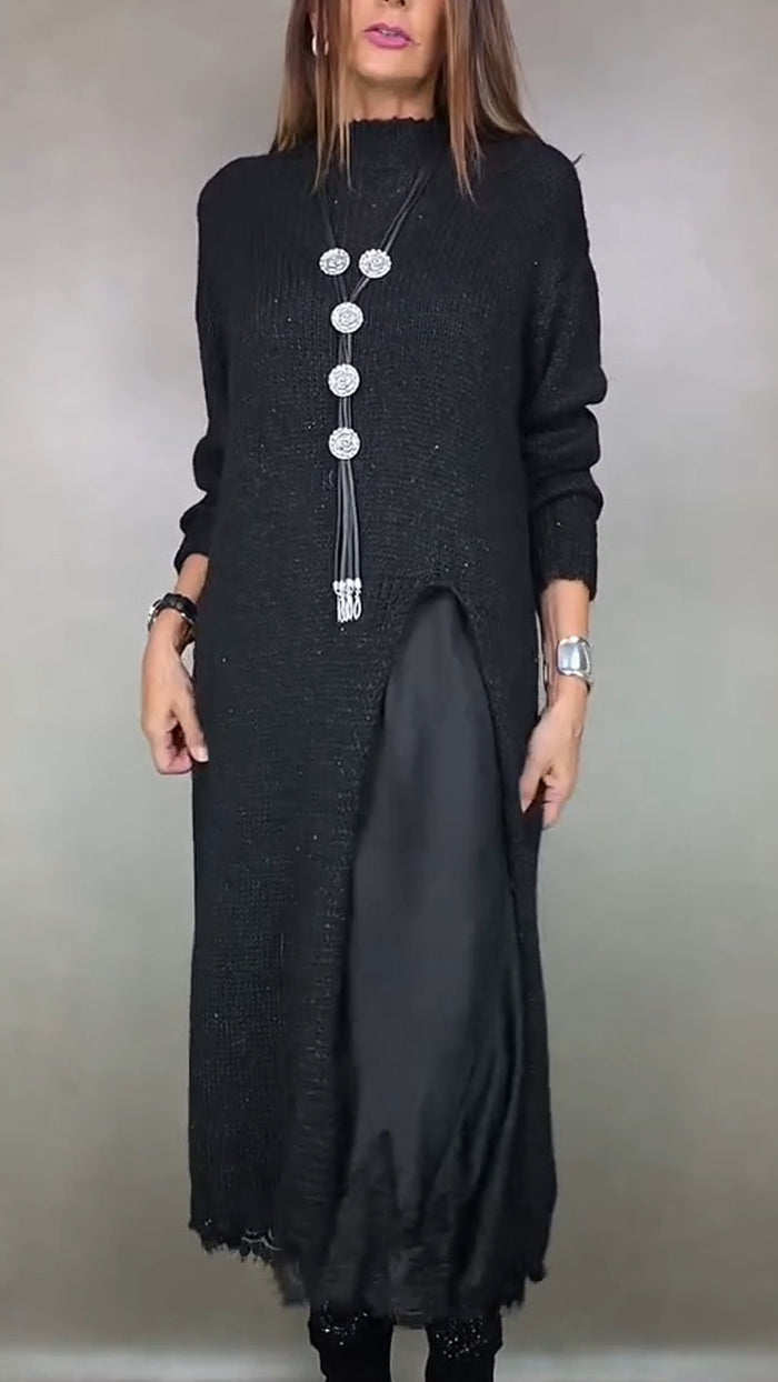 Jesika - Stylish Long Sweater With Dress