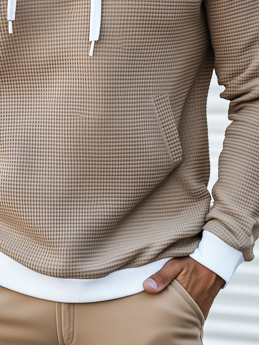 Valtin - Stylish Waffle Long Sleeve Hoodie