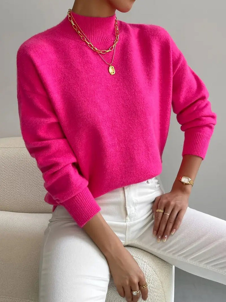 Jorun - Comfortable High Neck Sweater
