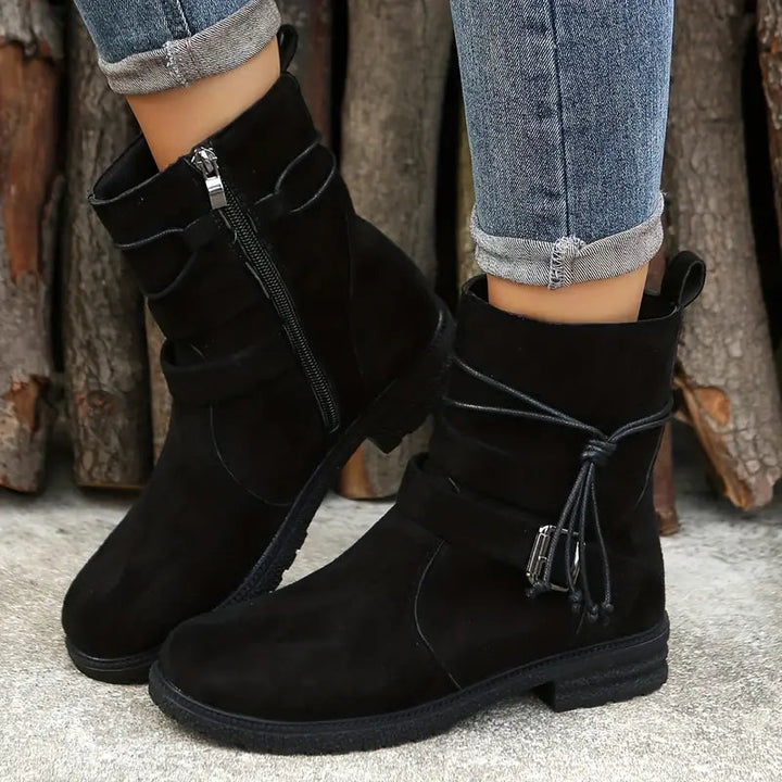 Spna - Zippered Ankle Boots